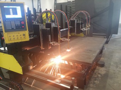 CNC cutting machine in operation